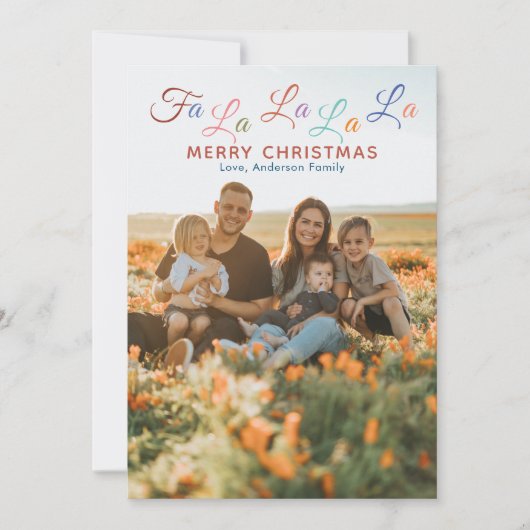 ファラカラフルララホリデーカード 案内状 (正面)