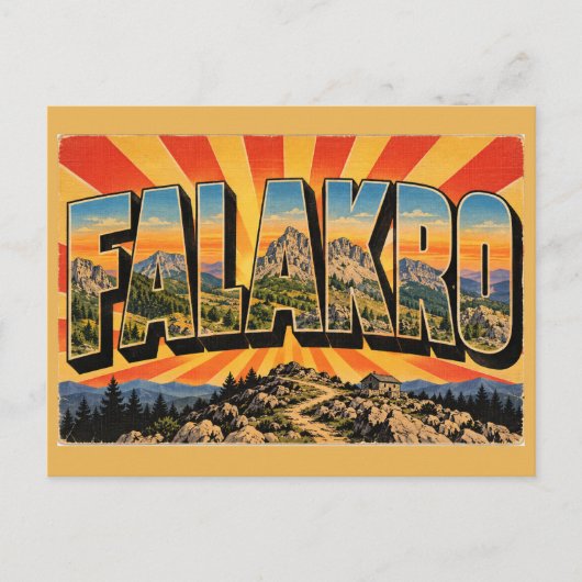 ファラクロ山の火山岩アート ポストカード (正面)
