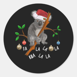 ファラコアラキュートコアラベアインクリスマス ラウンドシール