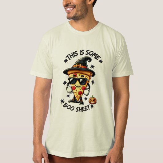 ファラス付き面白いハロウィンピザTシャよくはしゃぐツ トライブレンドTシャツ (正面)