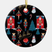 ファラナツクラッカークリスマスキャラクターファミリーフォト セラミックオーナメント (正面)