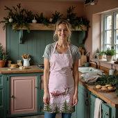 ファラピンクメリークリスマスサンタセリグトナカイ エプロン