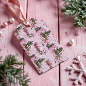 ファラピンクメリークリスマスサンタセリグトナカイ ギフトタグ