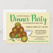 ファラフェボールミドル東鶏ひよこ豆フリッター食品 招待状 (正面/裏面)