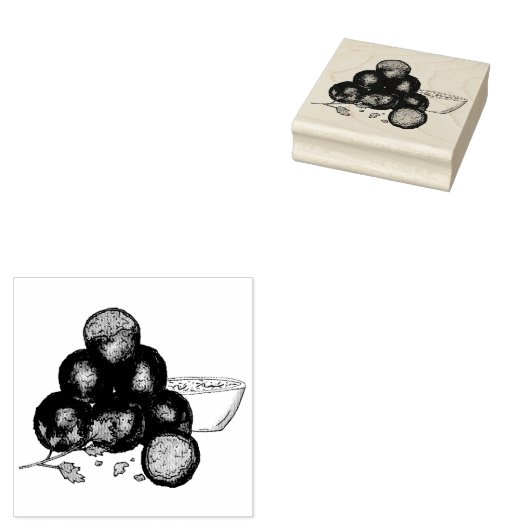 ファラフェボール中東鶏エジプト ラバースタンプ (押印)