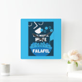 ファラフェル中東産通り食品 スクエア壁時計 (ホーム)