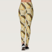 ファラフェル詰まったピタ地中海のサンドイッチフード レギンス (裏面)