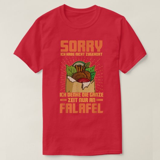 ファラフェル豆アラビア料理エジプトビーガン休暇 Tシャツ (デザイン正面)