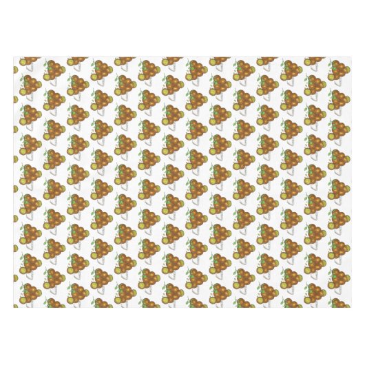 ファラフェ地中海のルベジタリアンフードチキンピース テーブルクロス (正面(横))