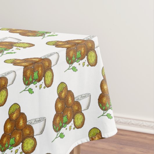 ファラフェ地中海のルベジタリアンフードチキンピース テーブルクロス (インサイチュ)