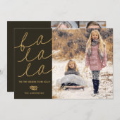 ファラホリデー素朴4フォトコラージフラットカード シーズンカード (正面/裏面)