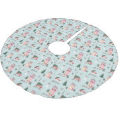 ファラホームフォーザホリデーズタウン&ピンクレトロバン ブラッシュドポリエステルツリースカート (アングル)