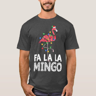 ファラミンゴクリスマスパーティーフラミンゴサンタライツパハ Tシャツ