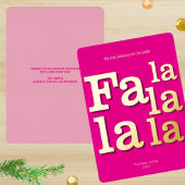 ファラモダンホットピンクシンプルタイポグラフィ金ゴールド 箔シーズンカード