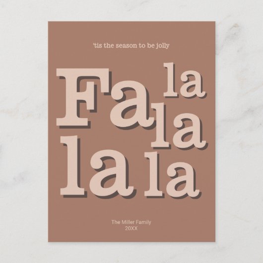 ファラモダンモカクシンプルリスマス ポストカード (正面)