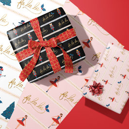 ファラモダンラクリスマスナツクラッカーキャラクター ラッピングペーパーシート