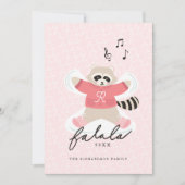 ファララおもしろいキュートウッドランドラクーンスノーエンジェル シーズンカード (正面)