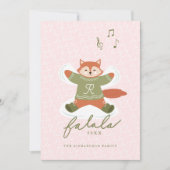 ファララおもしろいキュートウッドランドレッドキツネスノーエンジェル シーズンカード (正面)