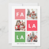 ファララおもしろいモダンファミカラフルリー写真コラージュ シーズンカード (正面)