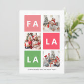 ファララおもしろいモダンファミカラフルリー写真コラージュ シーズンカード (スタンド正面)