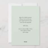 ファララおもしろいモダンファミカラフルリー写真コラージュ シーズンカード (裏面)