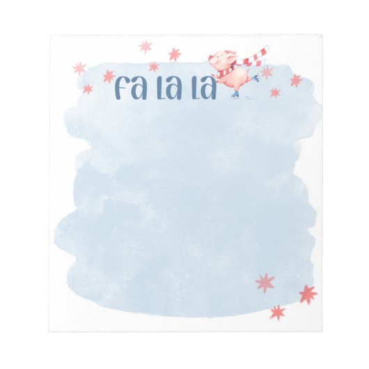 ファララウィンターピギーメモ帳 ノートパッド (正面)