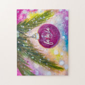 ファララウォーター色の休日オーナメント（挑戦的） ジグソーパズル (縦)