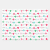 ファララガーランドクリスマスラッピング紙トリオ3 ラッピングペーパーシート (正面2)