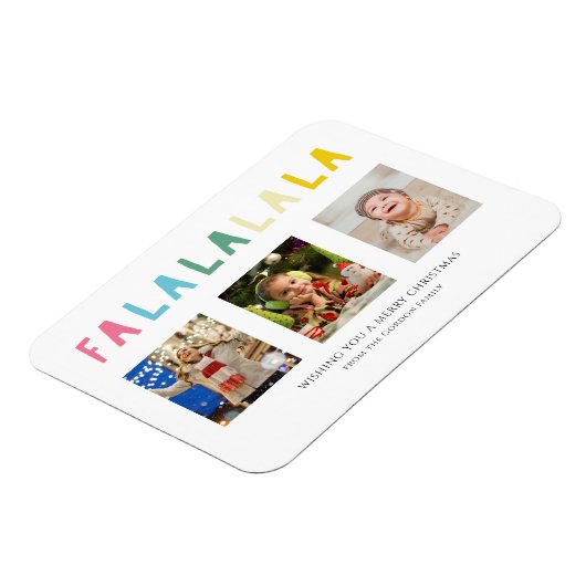 ファララクリスマスキュートパステル3フォトコラージュ マグネット (左側)