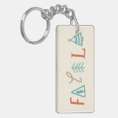 ファララクリスマスツリーおもしろいホリデイベビーブランケット キーホルダー (正面左)