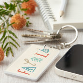 ファララクリスマスツリーおもしろいホリデイベビーブランケット キーホルダー (正面右)