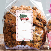 ファララクリスマスツリーピンクヴィンテージバンへ&から ラベル