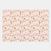 ファララクリスマスナガーリーツクラッカーボーミュージック ラッピングペーパーシート (正面2)