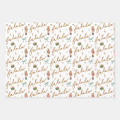 ファララクリスマスナガーリーツクラッカーボーミュージック ラッピングペーパーシート (正面)