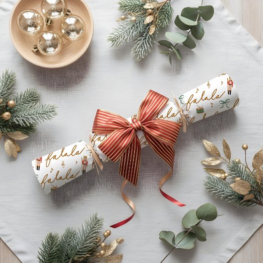 ファララクリスマスナガーリーツクラッカーボーミュージック ラッピングペーパー