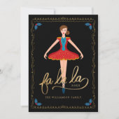 ファララクリスマスナツクラッカーバレエダンサーブラック シーズンカード (正面)