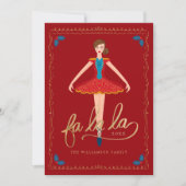 ファララクリスマスナツクラッカーバレエダンサーレッド シーズンカード (正面)