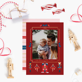 ファララクリスマスナツクラッカーバレエダンサー 箔シーズンカード