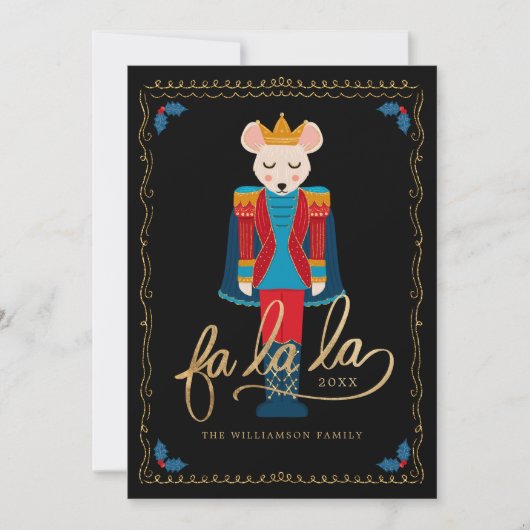 ファララクリスマスナツクラッカーマウスキングファミリー シーズンカード (正面)