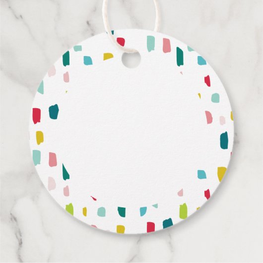 ファララクリスマスプレゼントおもしろいはっきりしたブライトカラフル フェイバータグ (裏面)