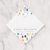 ファララクリスマスプレゼントおもしろいはっきりしたブライトカラフル フェイバータグ (裏面)