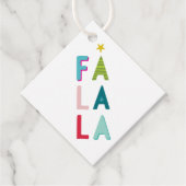 ファララクリスマスプレゼントおもしろいはっきりしたブライトカラフル フェイバータグ (正面)