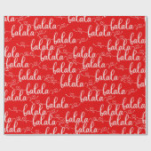 ファララクリスマス引用文タイポグラフィファンシースクリプトレッド ラッピングペーパー (フラット)