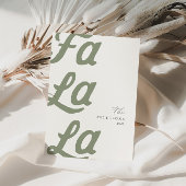 ファララグリーンモダンプレイドファミリークリスマス シーズンカード