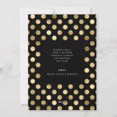 ファララゴールデン水玉模様フレームホリデーフォトカード シーズンカード (裏面)