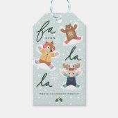 ファララスノーエンジェルウッドランドアニマルズおもしろい冬 ギフトタグ (正面)