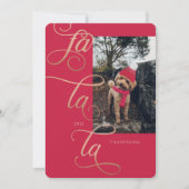 ファララバラエレガント金ゴールド書道ドッグスカーフ シーズンカード (正面)