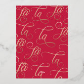 ファララバラエレガント金ゴールド書道ドッグスカーフ 箔シーズンカード (裏面)