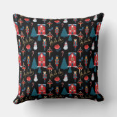 ファララピンクのナツクラッカークリスマスバレエのシーン クッション (裏面)