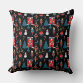 ファララピンクのナツクラッカークリスマスバレエのシーン クッション (正面)